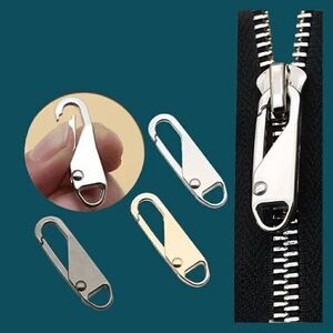 Black Metal Universal Zipper Pull Replacements Repair - 5 Pieces